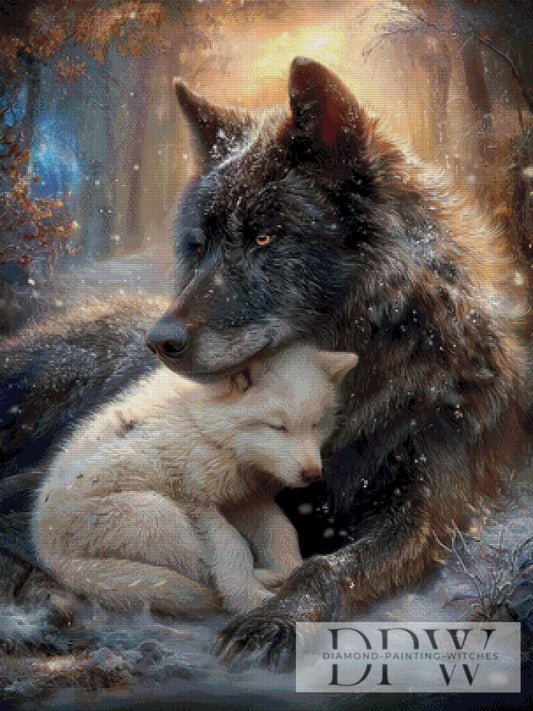 Wolfsruhe by Maggie 75x100cm mit 150 Farben DPW-251