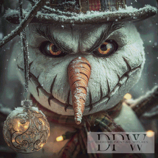 Fieser Schneemann by Pixxel Pics 80x80cm mit 140 Farben DPW-3918