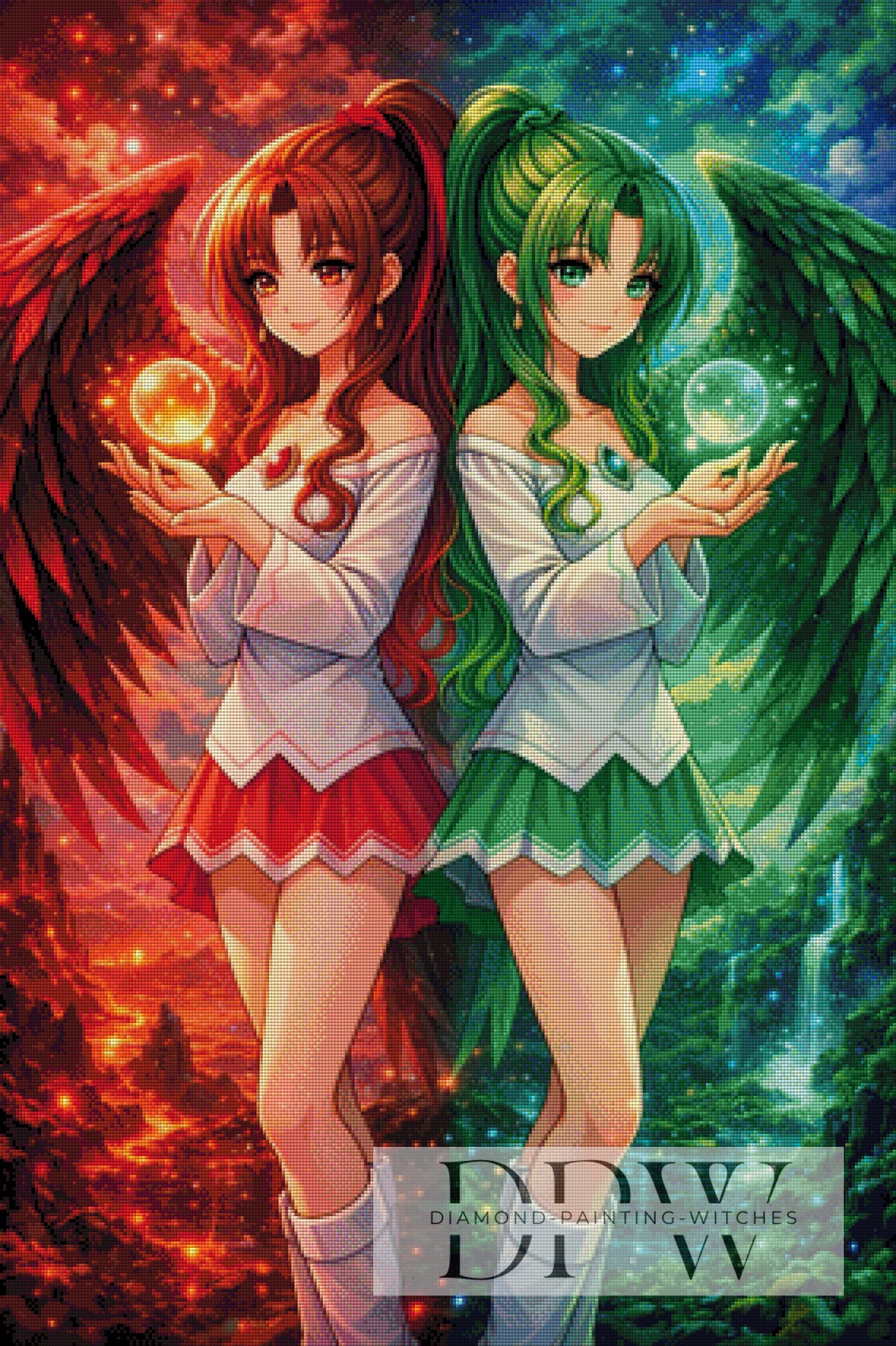 Franzi & Sarah by Elly_A.I. 70x105cm mit 310 Farben DPW-4940