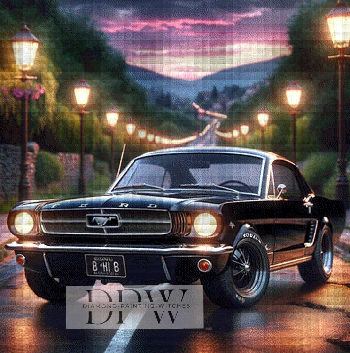 Ford Mustang by Casalla Vendetta 90x90cm mit 230 Farben DPW-434