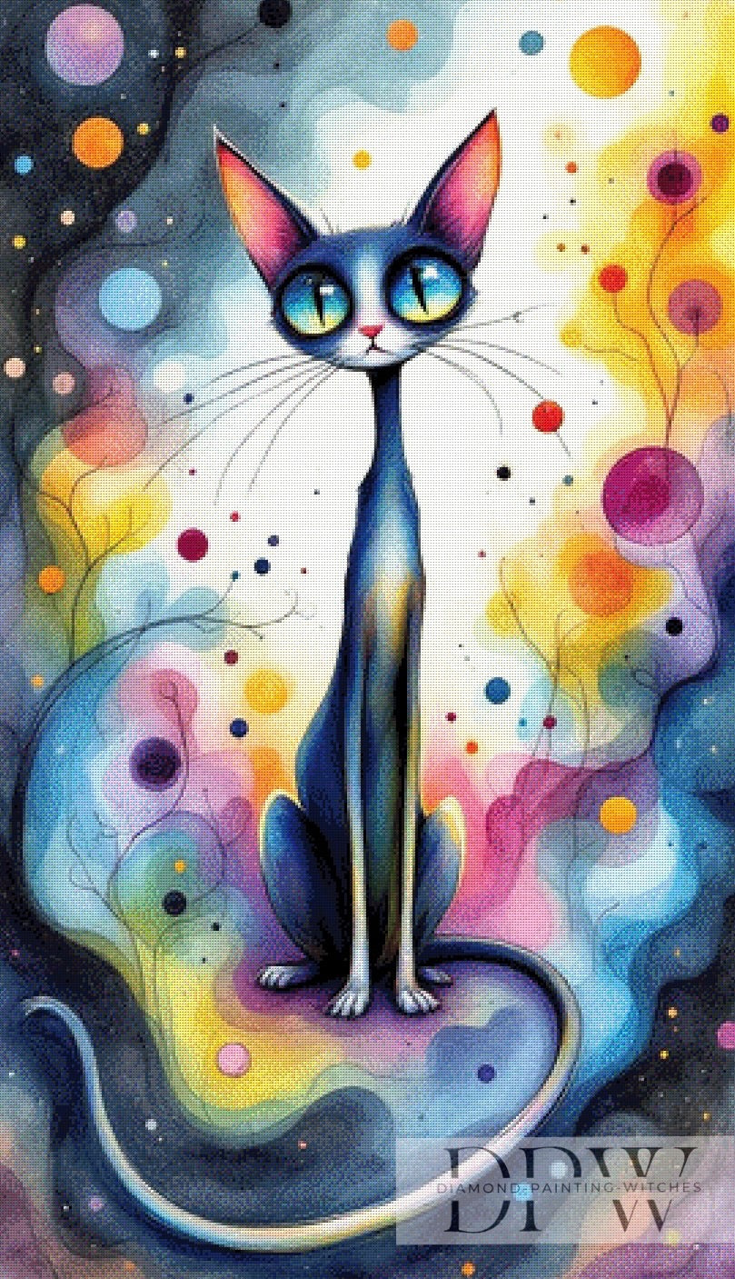 Miau by QN, 70x120cm mit 365 Farben DPW-571