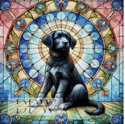 Mosaikglas Hund by CreatiVart, mit 300 Farben