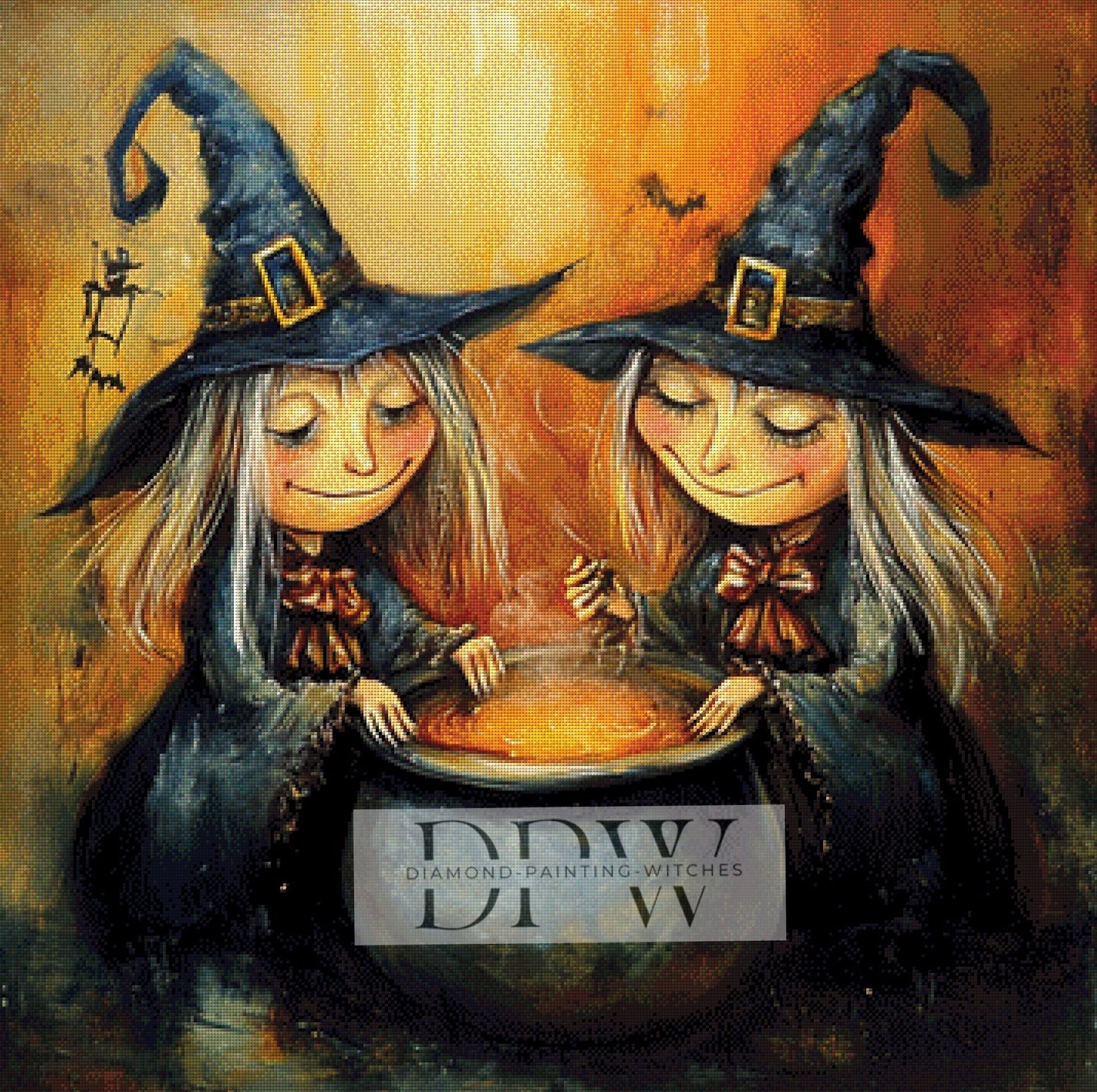 Hexensuppe by Guardian Angel, 90x90cm mit 180 Farben DPW-207