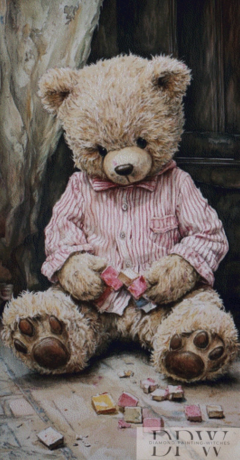 Pyjama Teddy by Guardian Angel ,70x130cm mit 115 Farben DPW-512