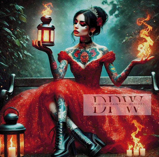 Gothic Queen by Casalla Vendetta 100x100cm mit 300 Farben DPW-175