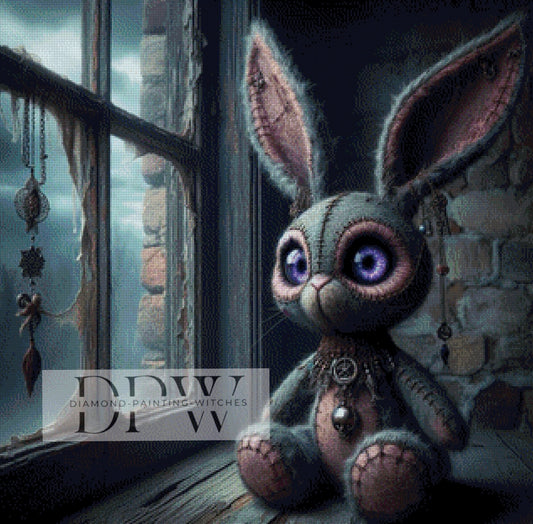 Voodoo Bunny by Casalla Vendetta, 80x80cm mit 100 Farben DPW-166
