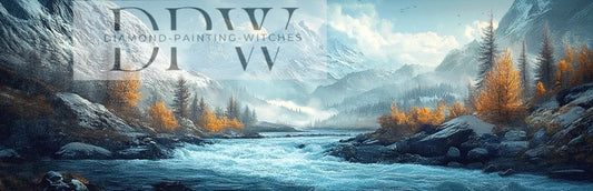Mountain River by Guardian Angel, 80x240cm Sonderformat mit 190 Farben DPW-210