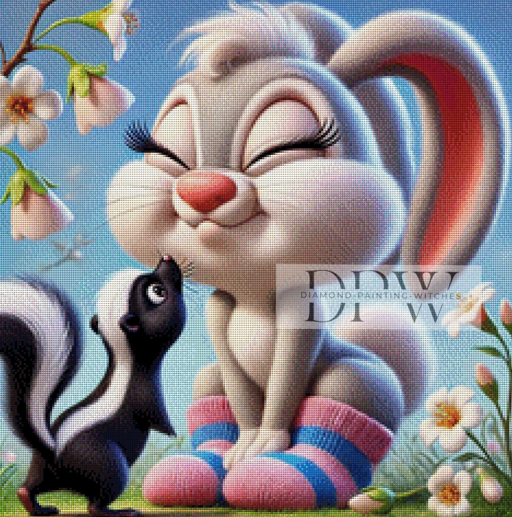 Bunny & Skunk by CreatiVart, mit 250 Farben