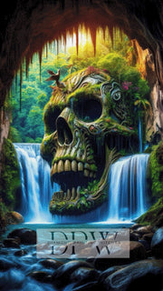 Waterfall Skull by Tamara, mit 280 Farben