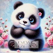 Little Panda with blue Eyes by CreatiVart, mit 200 Farben