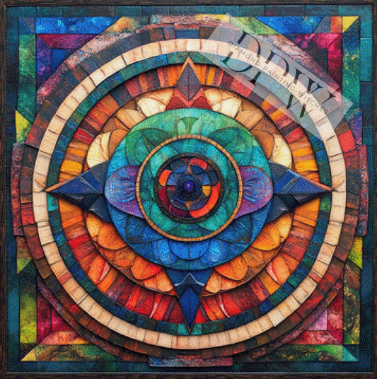 Relief Mandala by Guardian Angel, 90x90cm mit 350 Farben DPW-449
